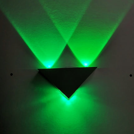 9W LED Triangle Wall Light Interior Corridor Aisle Lights(Green Light)-garmade.com