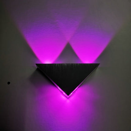 9W LED Triangle Wall Light Interior Corridor Aisle Lights(Purple Light)-garmade.com