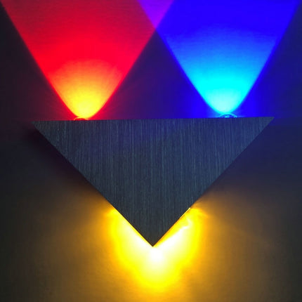 9W LED Triangle Wall Light Interior Corridor Aisle Lights(Mixed Color Light)-garmade.com