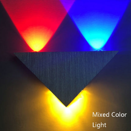 9W LED Triangle Wall Light Interior Corridor Aisle Lights(Mixed Color Light)-garmade.com