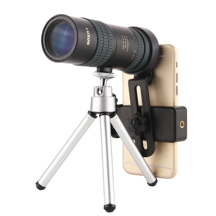 LUXUN 8-24X30 Shimmer Night Vision Single-Cylinder Variation Telescope with Phone Clip & Tripod-garmade.com