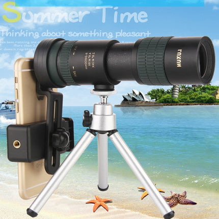 LUXUN 8-24X30 Shimmer Night Vision Single-Cylinder Variation Telescope with Phone Clip & Tripod-garmade.com