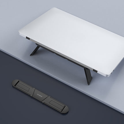 Oatsbasf 03362 Laptop Cooling Stand Desktop Portable Suspended Vertical Stand(Black)-garmade.com