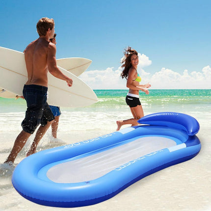 Adult Floating RowLounge Chair Water Toy Inflatable Bed with Armrest Hammock Back, Size: 160 x 90cm(Noble Red)-garmade.com