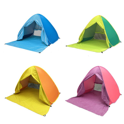 With Curtain Automatic Instant Pop Up Tent Potable Beach Tent, Size: 150x165x110cm(Green)-garmade.com