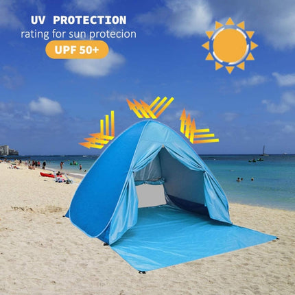 With Curtain Automatic Instant Pop Up Tent Potable Beach Tent, Size: 150x165x110cm(Orange with Yellow)-garmade.com