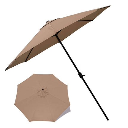 Polyester Parasol Replacement Cloth Round Garden Umbrella Cover, Size: 3m 8 Ribs(Black)-garmade.com