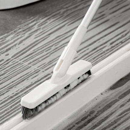 Toilet Brush Long Handle Bristle Floor Brush Bathroom Tile Wall Brush Gap To Dead Corner Cleaning Brush(White)-garmade.com