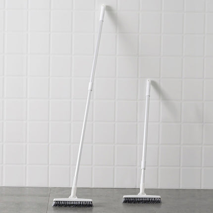 Toilet Brush Long Handle Bristle Floor Brush Bathroom Tile Wall Brush Gap To Dead Corner Cleaning Brush(White)-garmade.com