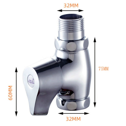 Copper Body Quick Opening Flush Valve Squatting Toilet Flush Valve, Style:Medium Body 1 Inch-garmade.com