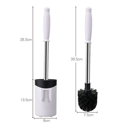 Stainless Steel Wall-mounted Home Soft Brush Toilet Brush(Pink)-garmade.com