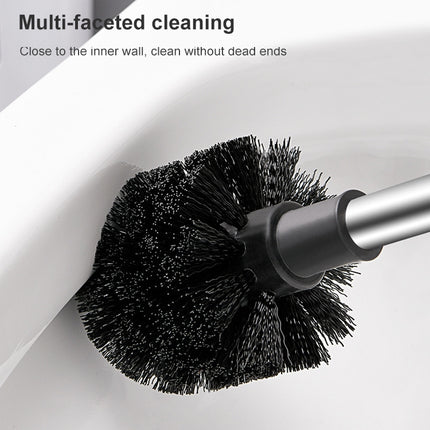 Stainless Steel Wall-mounted Home Soft Brush Toilet Brush(Pink)-garmade.com