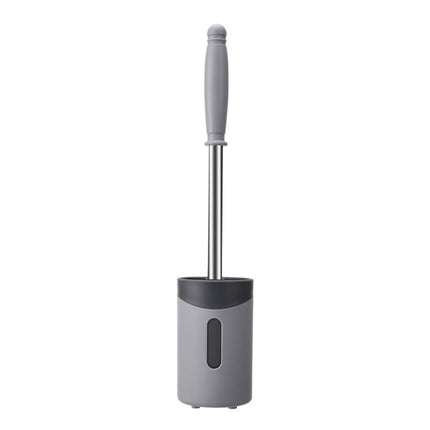 Stainless Steel Wall-mounted Home Soft Brush Toilet Brush(Grey)-garmade.com