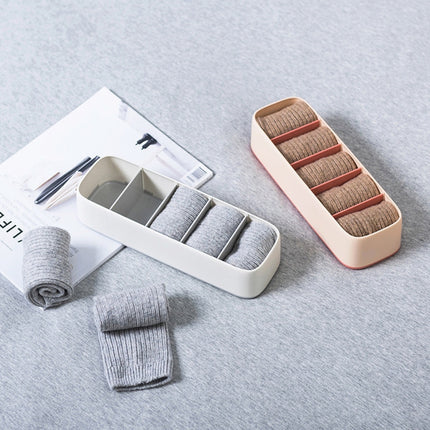 2 PCS Household Underwear Socks Storage Box Drawer Type Separation and Finishing Box(Gray White)-garmade.com