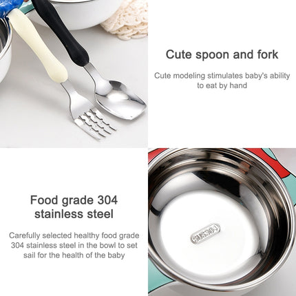 304 Stainless Steel Children Car Dinner Plate, Style:Blue (removable and washable)-garmade.com