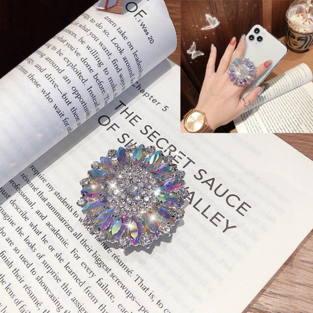 2 PCS Lazy Man Live Shooting Mobile Phone Rotating Ring Buckle Holder, Style:Colorful Full Diamond-garmade.com