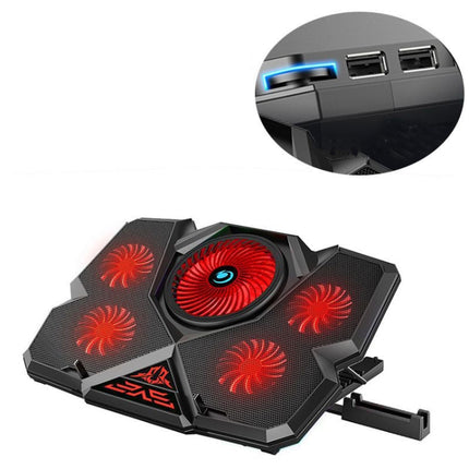 CoolCold 5V Speed Control Version Gaming Laptop Cooler Notebook Stand,Spec: Red Basic Model-garmade.com