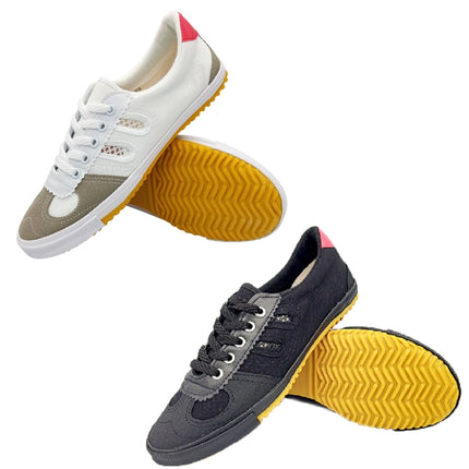 Volleyball Shoes Tendon Sole Canvas Shoes Martial Arts Training Sports Shoes, Size:36/230(White)-garmade.com
