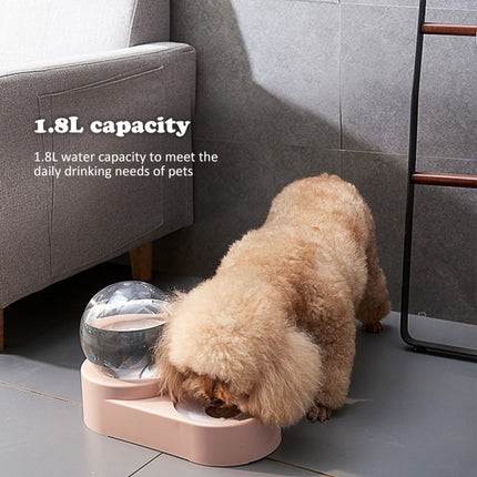 Cat Dog Double Bowl Automatic Refill Water Drinking Fountain Pet Supplies(Pink)-garmade.com