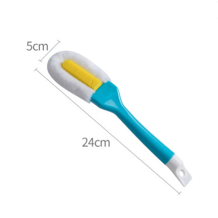 3 PCS Soft Hair Brush Long Handle Cleaning Brush Household Shoe Washing Brush(Blue)-garmade.com