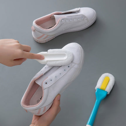 3 PCS Soft Hair Brush Long Handle Cleaning Brush Household Shoe Washing Brush(Gray)-garmade.com