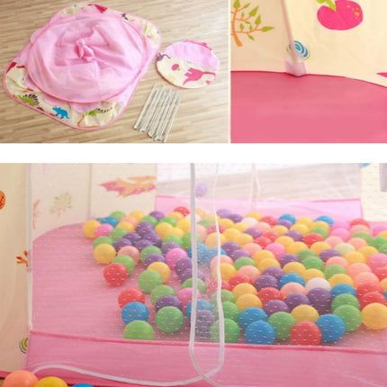 Children Indoor Toy House Yurt Game Tent(Pink)-garmade.com