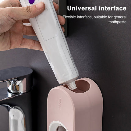 Fully Automatic Punch-free Squeezing Toothpaste Wall-mounted Lazy Squeezing Artifact Toothpaste Rack(Sky Blue)-garmade.com