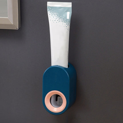 Fully Automatic Punch-free Squeezing Toothpaste Wall-mounted Lazy Squeezing Artifact Toothpaste Rack(Ocean Blue)-garmade.com
