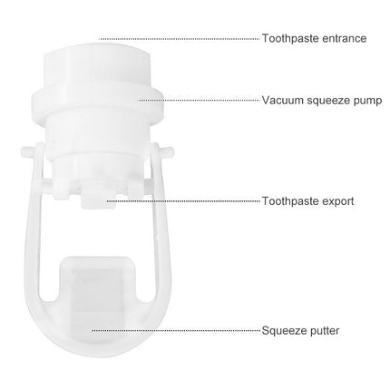 Fully Automatic Punch-free Squeezing Toothpaste Wall-mounted Lazy Squeezing Artifact Toothpaste Rack(Beige)-garmade.com