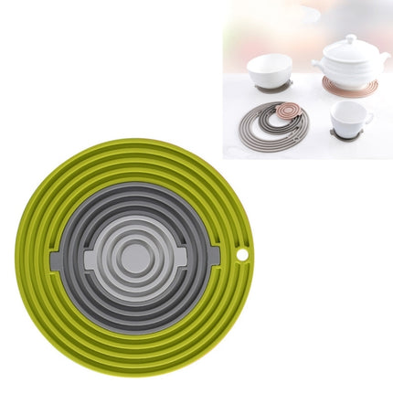 3 in 1 Round Silicone Heat Insulation Pad High Temperature Resistant Multifunctional Tableware Pad Combination Pot Pad Coaster(L1)-garmade.com