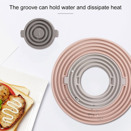 3 in 1 Round Silicone Heat Insulation Pad High Temperature Resistant Multifunctional Tableware Pad Combination Pot Pad Coaster(L3)-garmade.com