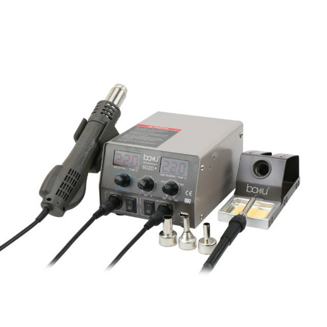 BAKU BA-602D+ Welding Station Set Dual Digital Display Mobile Phone Repair Tin Welding Tool, Specification:EU Plug-garmade.com