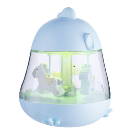 F10 Carousel Music Atmosphere Night Light Sleep Table Lamp(Blue)-garmade.com