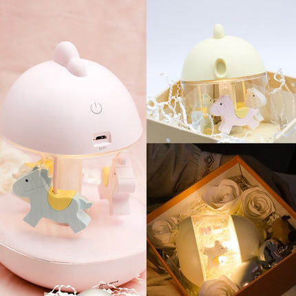 F10 Carousel Music Atmosphere Night Light Sleep Table Lamp(Pink)-garmade.com