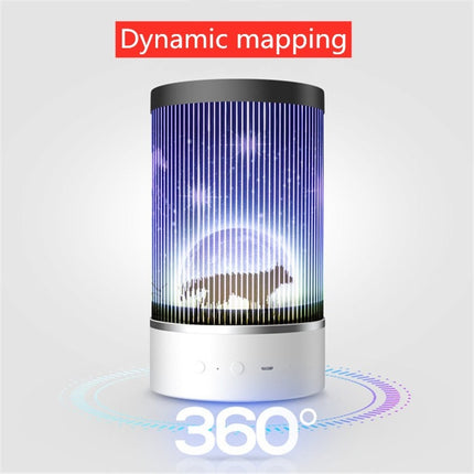 Animation Projection Night Light Multifunctional Portable Decoration Bedroom Bedside Atmosphere Lamp with Remote Control(White)-garmade.com
