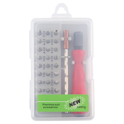 32-in-1 CRV Steel Mobile Phone Disassembly Repair Tool Multi-function Combination Screwdriver Set(Red)-garmade.com