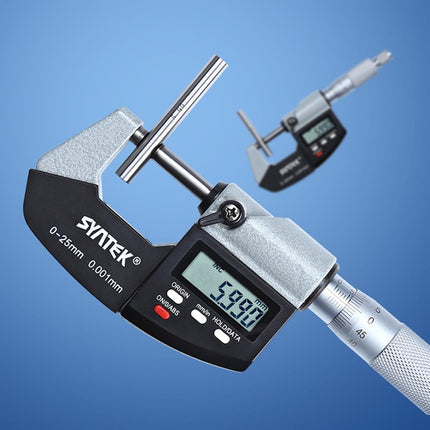 Digital Display Outer Diameter Micrometer 0.001mm High Precision Electronic Spiral Micrometer Thickness Gauge, Model:50-75mm-garmade.com