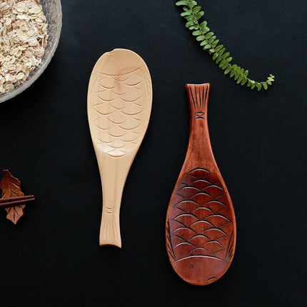 Wooden Animal-shaped Nanmu Rice Spoon, Random Style Delivery-garmade.com