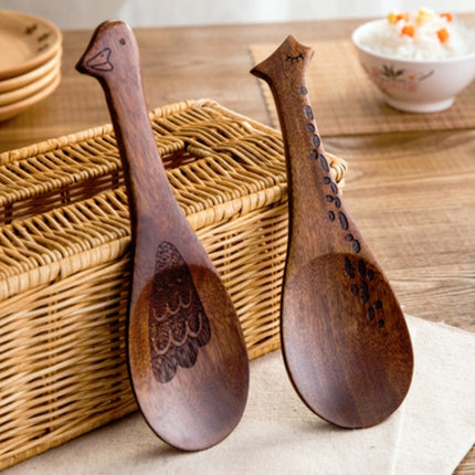 Wooden Animal-shaped Nanmu Rice Spoon, Random Style Delivery-garmade.com