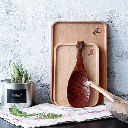 Wooden Animal-shaped Nanmu Rice Spoon, Random Style Delivery-garmade.com