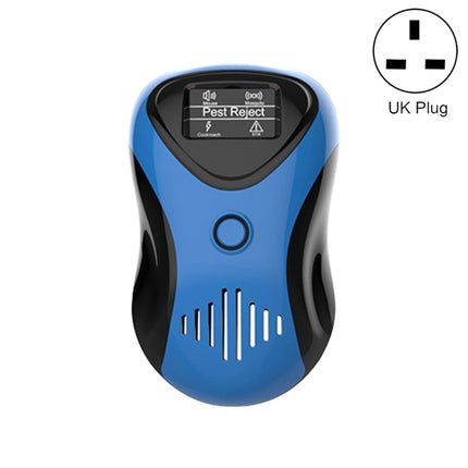 Ultrasonic Mouse Repeller Energy-Saving Silent Insect Repeller, Plug Type:UK Plug(Blue Black)-garmade.com