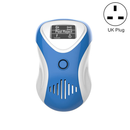Ultrasonic Mouse Repeller Energy-Saving Silent Insect Repeller, Plug Type:UK Plug(Blue White)-garmade.com