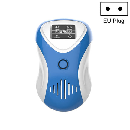 Ultrasonic Mouse Repeller Energy-Saving Silent Insect Repeller, Plug Type:EU Plug(Blue White)-garmade.com