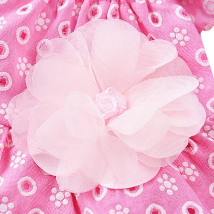 Dog Spring and Summer Thin Lace Princess Dress Small Pet Clothing, Size:M(Pink)-garmade.com