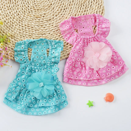 Dog Spring and Summer Thin Lace Princess Dress Small Pet Clothing, Size:M(Pink)-garmade.com