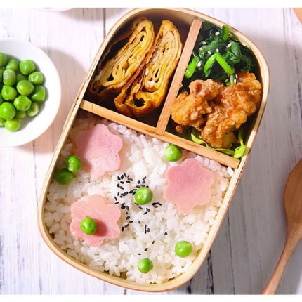 Wood Environmental Protection Tableware Portable Lunch Box Bento Box, Style:Single Layer(Wood Color)-garmade.com