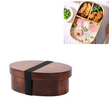 Wood Environmental Protection Tableware Portable Lunch Box Bento Box, Style:Single Layer(Paint Color)-garmade.com