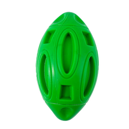 Pet Toy Rugby Rubber Wear-Resistant Bite Ball Toy(Green)-garmade.com