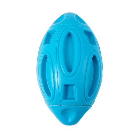 Pet Toy Rugby Rubber Wear-Resistant Bite Ball Toy(Sky Blue)-garmade.com