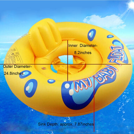 Infant Anti Backwards Swimming Seat Baby Inflatable Swimming ring, Size:Inner Ring Diameter: 36cm-garmade.com